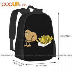 Fun Kartoffel Pommes 4 Heroes Backpack Large Capacity Eco Friendly