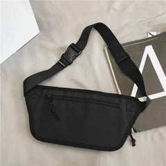 Street Hip Hop Crossbody Chest Bag With Keychain