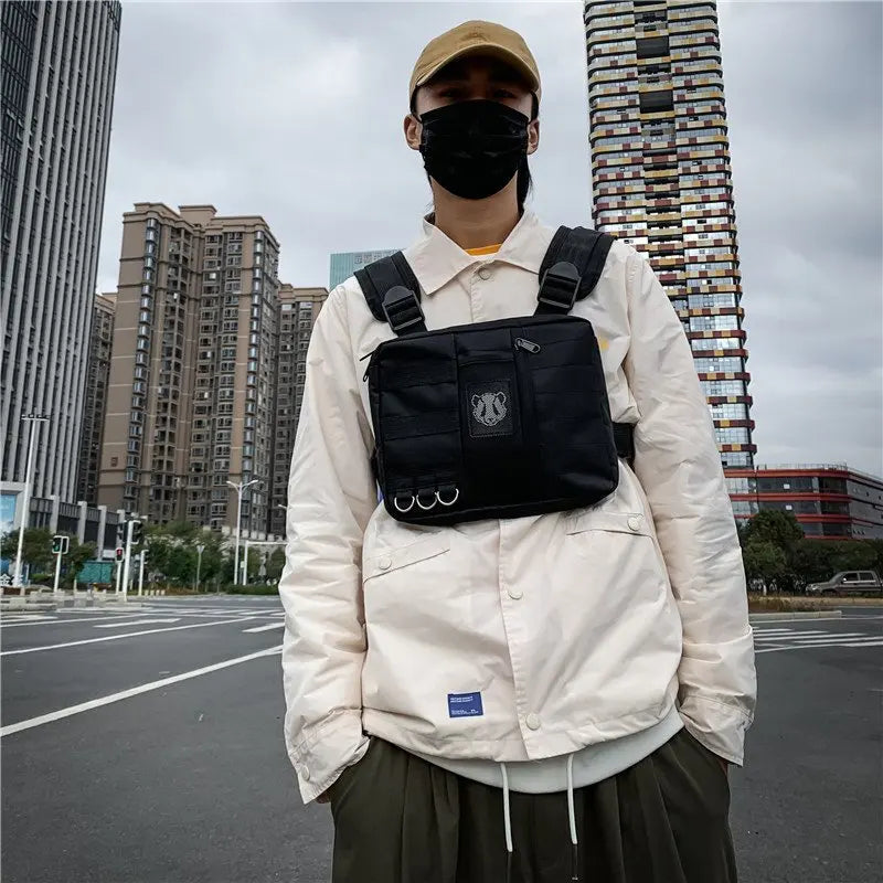 Outdoor Sport Cargo Vest Bag Men Women Tactical Chest Bag