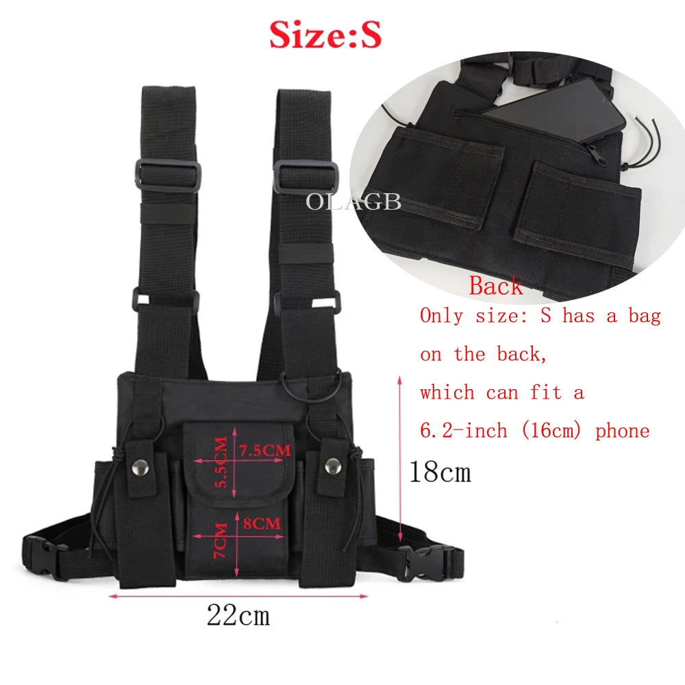 Tactical Chest Bag Bullet Hip Hop Vest Streetwear Bag