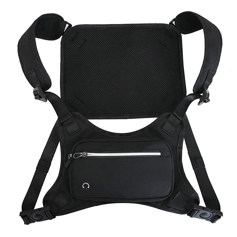 Reflective Chest Rig Bag Functional Tactical Streetwear Vest Bag