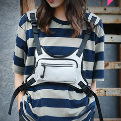 Reflective Chest Rig Bag Functional Tactical Streetwear Vest Bag