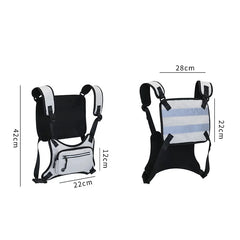 Reflective Chest Rig Bag Functional Tactical Streetwear Vest Bag