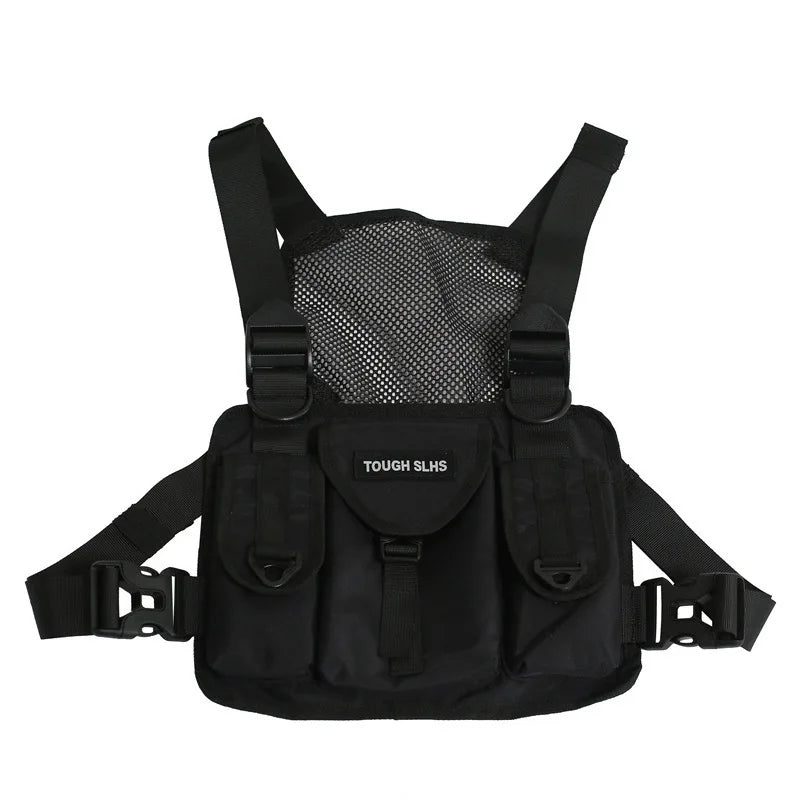 Functional Tactical Chest Rig Bag for Woman Hip Hop Vest Streetwear Bag