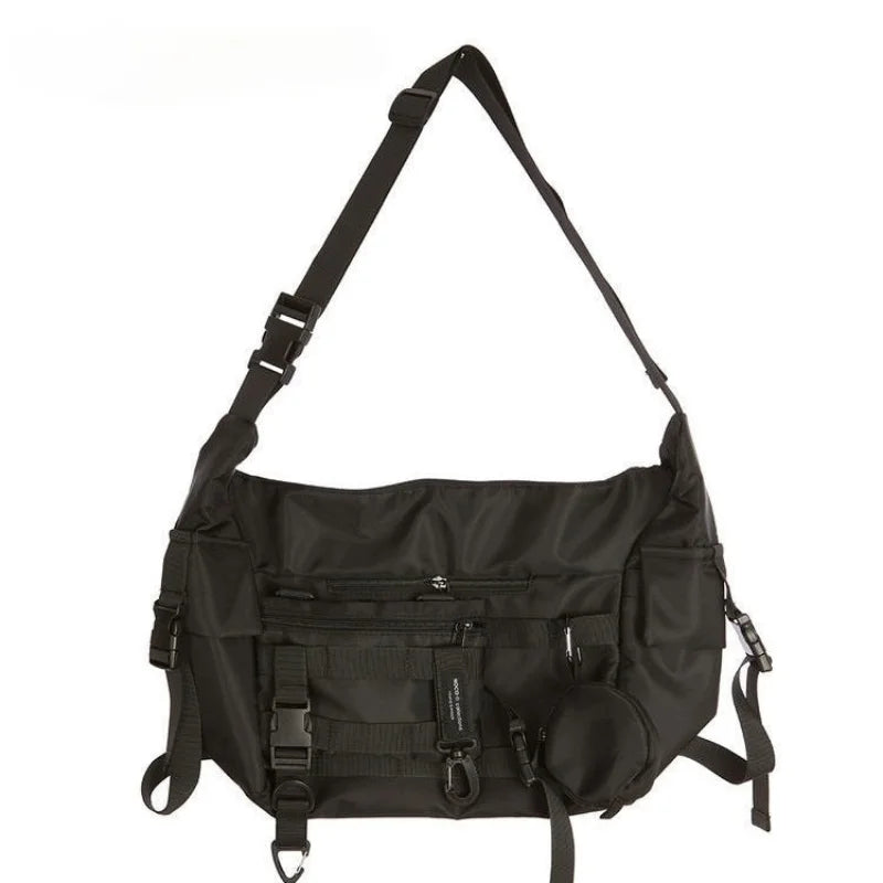 Japanese Canvas Functional Workwear Bag Large Capacity Messenger Bag