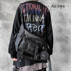 Japanese Canvas Functional Workwear Bag Large Capacity Messenger Bag