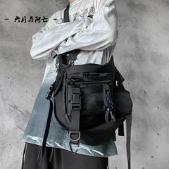 Japanese Canvas Functional Workwear Bag Large Capacity Messenger Bag
