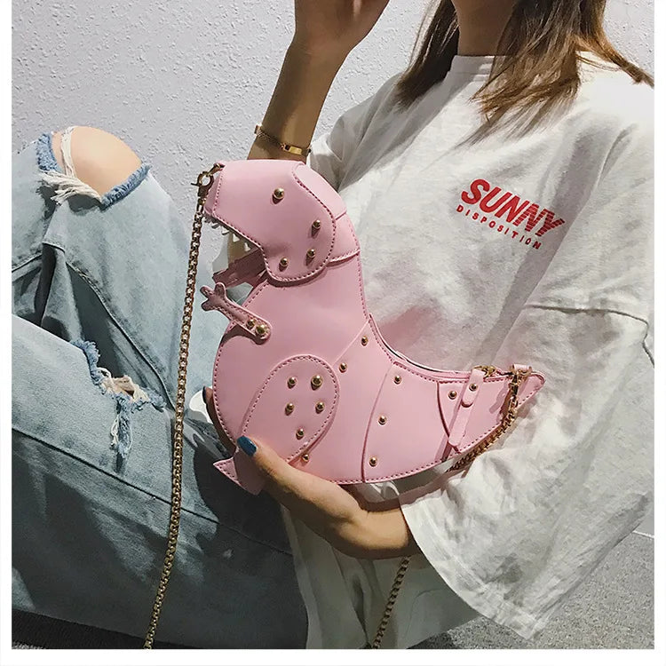 Funny 3D Dinosaur Crossbody Bag for Women Girls