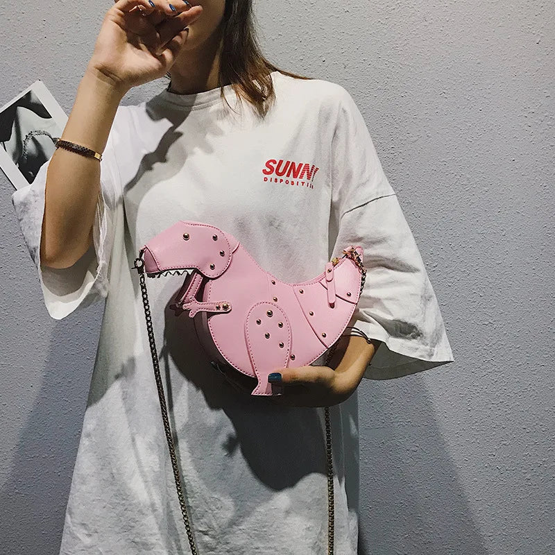 Funny 3D Dinosaur Crossbody Bag for Women Girls