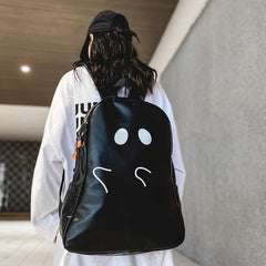 Funny Backpacks Women Tourist Casual Waterproof PU Fabric Large Capacity