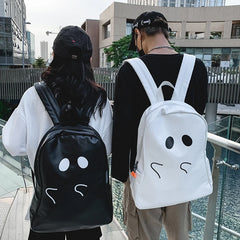 Funny Backpacks Women Tourist Casual Waterproof PU Fabric Large Capacity