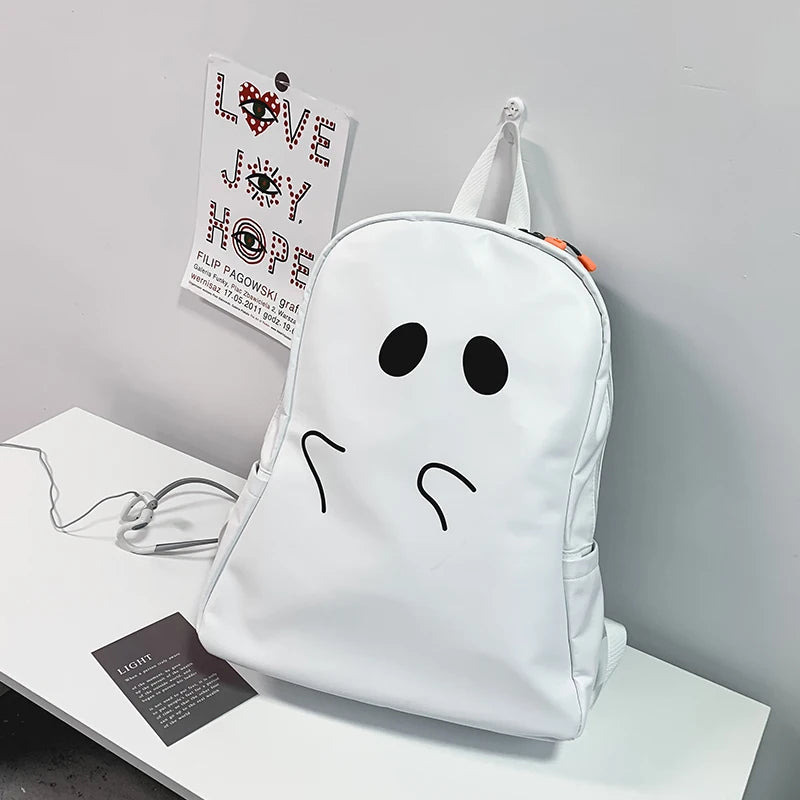 Funny Backpacks Women Tourist Casual Waterproof PU Fabric Large Capacity