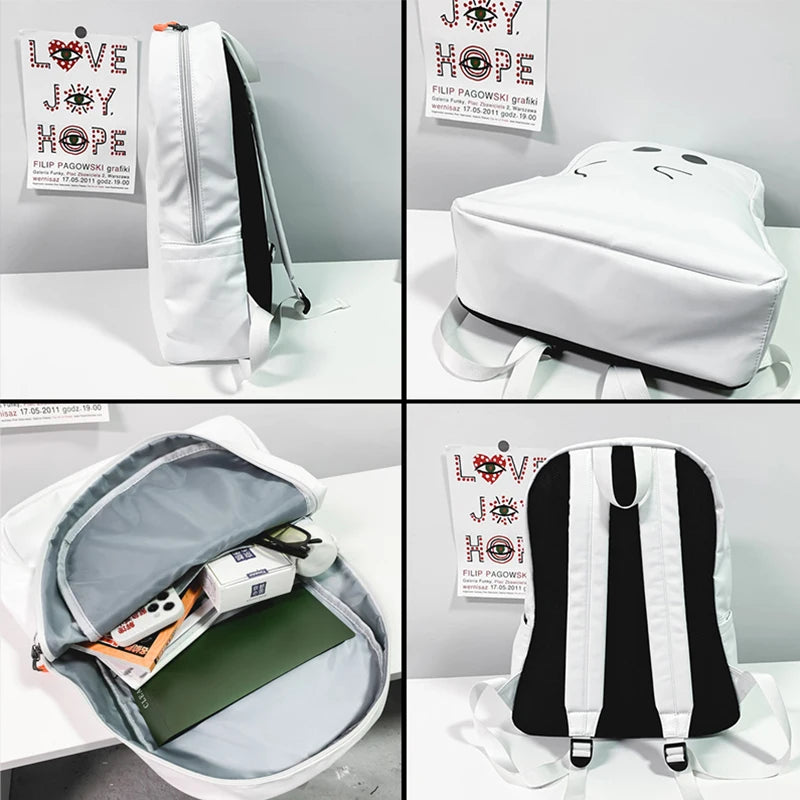 Funny Backpacks Women Tourist Casual Waterproof PU Fabric Large Capacity