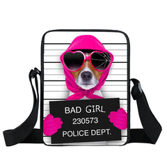 Funny Bad Puppy Dog Messenger Bag Women Handbags Pet Dog Ladies Crossbody Bag