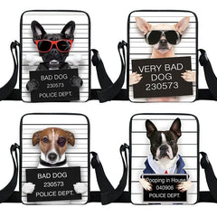 Funny Bad Puppy Dog Messenger Bag Women Handbags Pet Dog Ladies Crossbody Bag