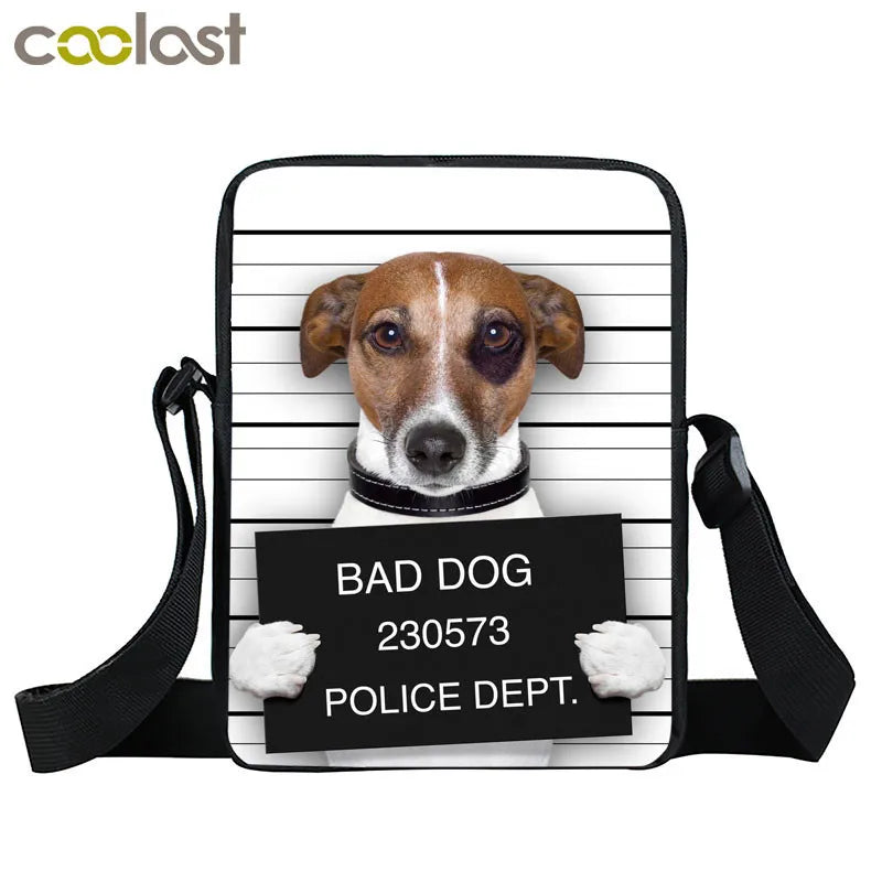 Funny Bad Puppy Dog Messenger Bag Women Handbags Pet Dog Ladies Crossbody Bag