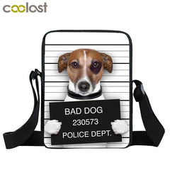 Funny Bad Puppy Dog Messenger Bag Women Handbags Pet Dog Ladies Crossbody Bag