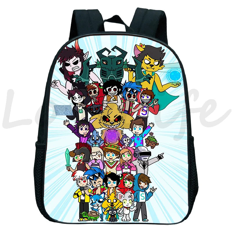 Funny Cartoon Mikecrack Backpack Baby Girls Boys School Bag