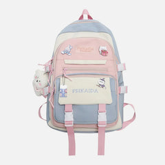 Cartoon Prints Women Backpack Nylon Travel Bag Large Capacity