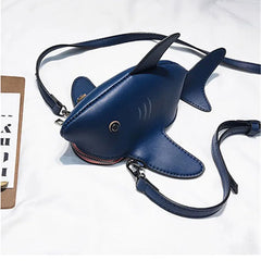 Funny Cartoon Shark Shape Women Shoulder Bags Chain Messenger Bag
