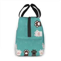Funny Cats Foots Cooler Bag Portable Zipper Thermal Lunch Box Tote Food Bag