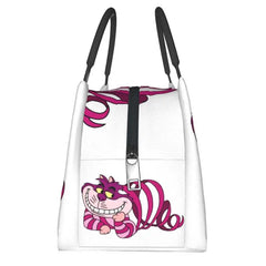 Funny Cheshires Cat Lunch Bag Insulated Cooler Tote for Women Work Picnic