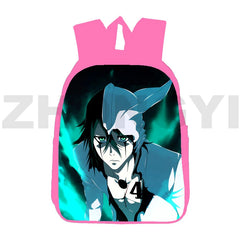 Bleach Anime 3D Backpack Pink Canvas Bag for Women Kids School Waterproof