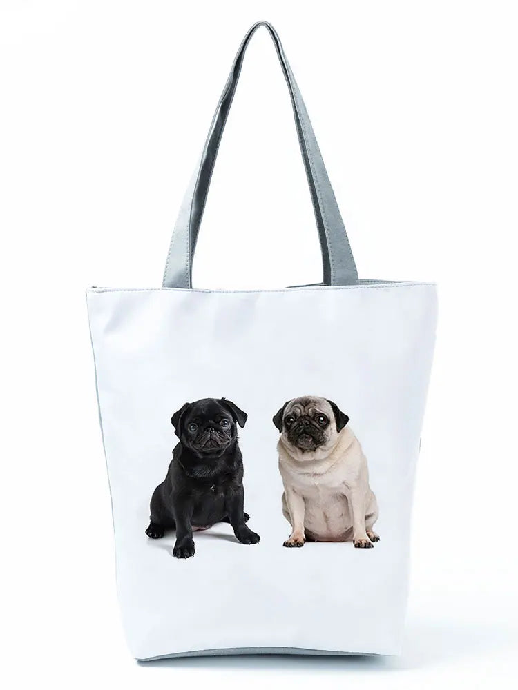 Funny Dog Printed Shoulder Bag All-Match Personality Pattern Large Women's Bag