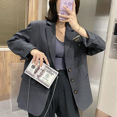 Funny Dollor Box Shoulder Bag Chains Pu Leather Crossbody Lady Purse