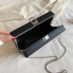 Funny Dollor Box Shoulder Bag Chains Pu Leather Crossbody Lady Purse