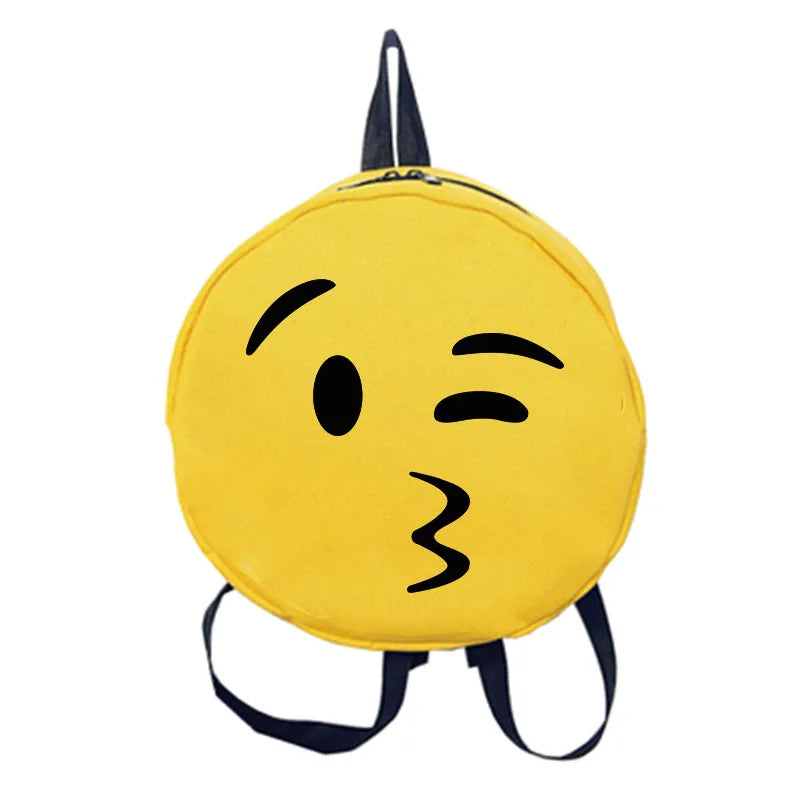 Funny Face Expression Anime Round Backpack