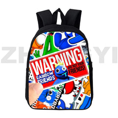 Funny Rainbow 3D Print Backpack College Anime Laptop 12/16 Inch Canvas