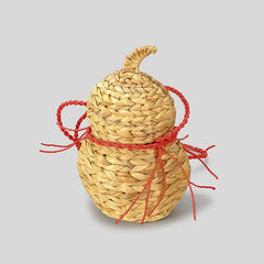 Funny Gourd-Shaped Straw Shoulder Crossbody Bags for Women