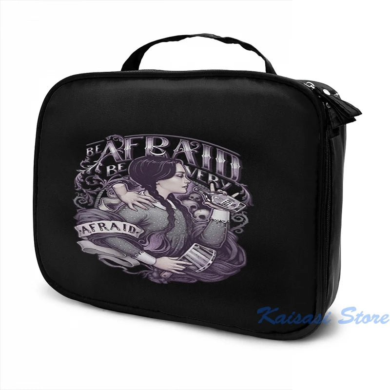 Addams Family USB Charge Backpack, Funny Graphic Print, School Travel Bag