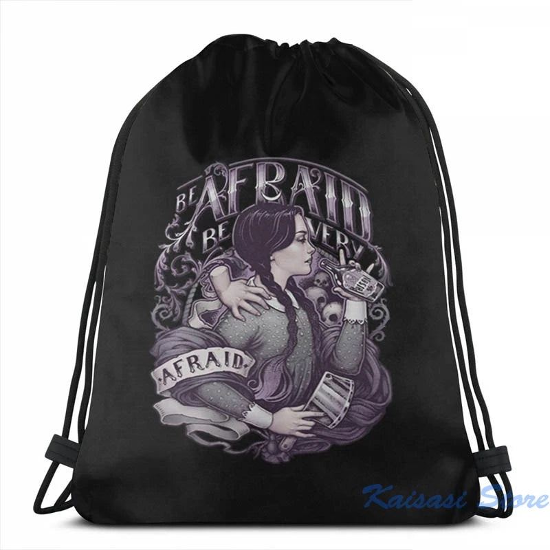 Addams Family USB Charge Backpack, Funny Graphic Print, School Travel Bag