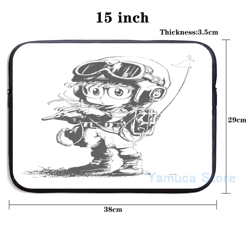 Arale USB Charge Backpack Funny Graphic Print Men Women School Travel Laptop Bag