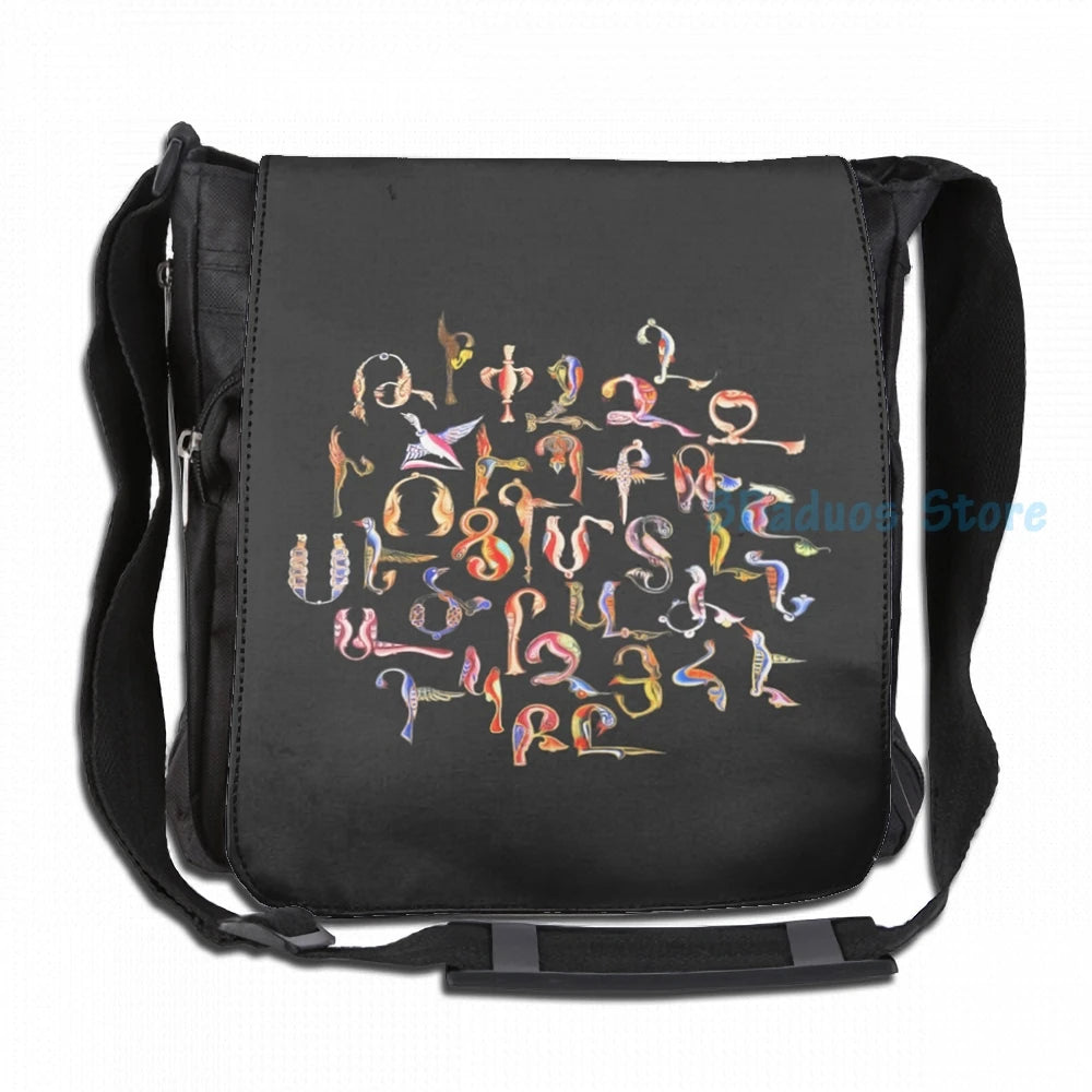 Armenian Birds Alphabet USB Charge Backpack Men Women Travel Laptop Bag