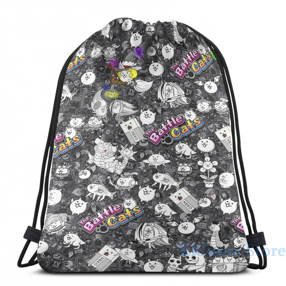 Funny Graphic print Battle Cats USB Charge Backpack School Travel laptop bag