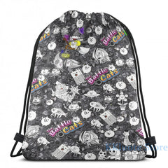 Funny Graphic print Battle Cats USB Charge Backpack School Travel laptop bag