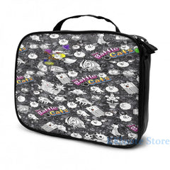 Funny Graphic print Battle Cats USB Charge Backpack School Travel laptop bag