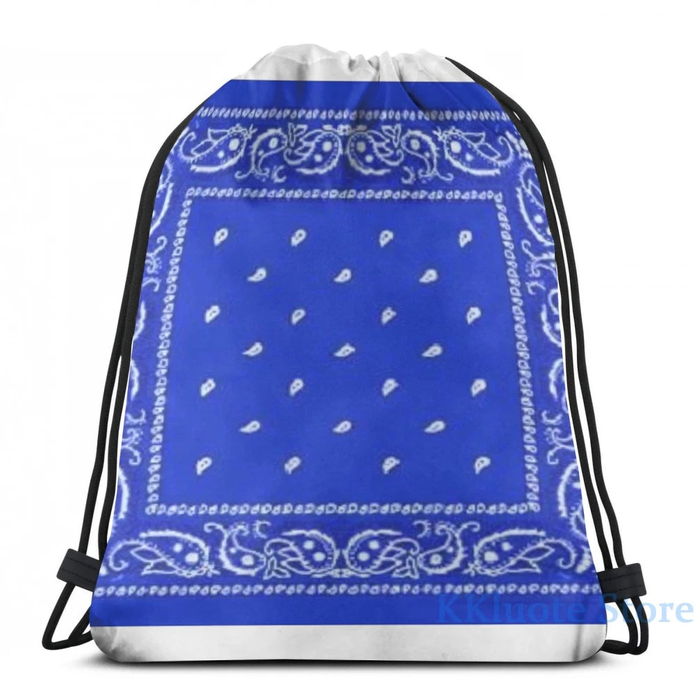 Funny Graphic Print Bandana USB Charge Backpack for Men and Women