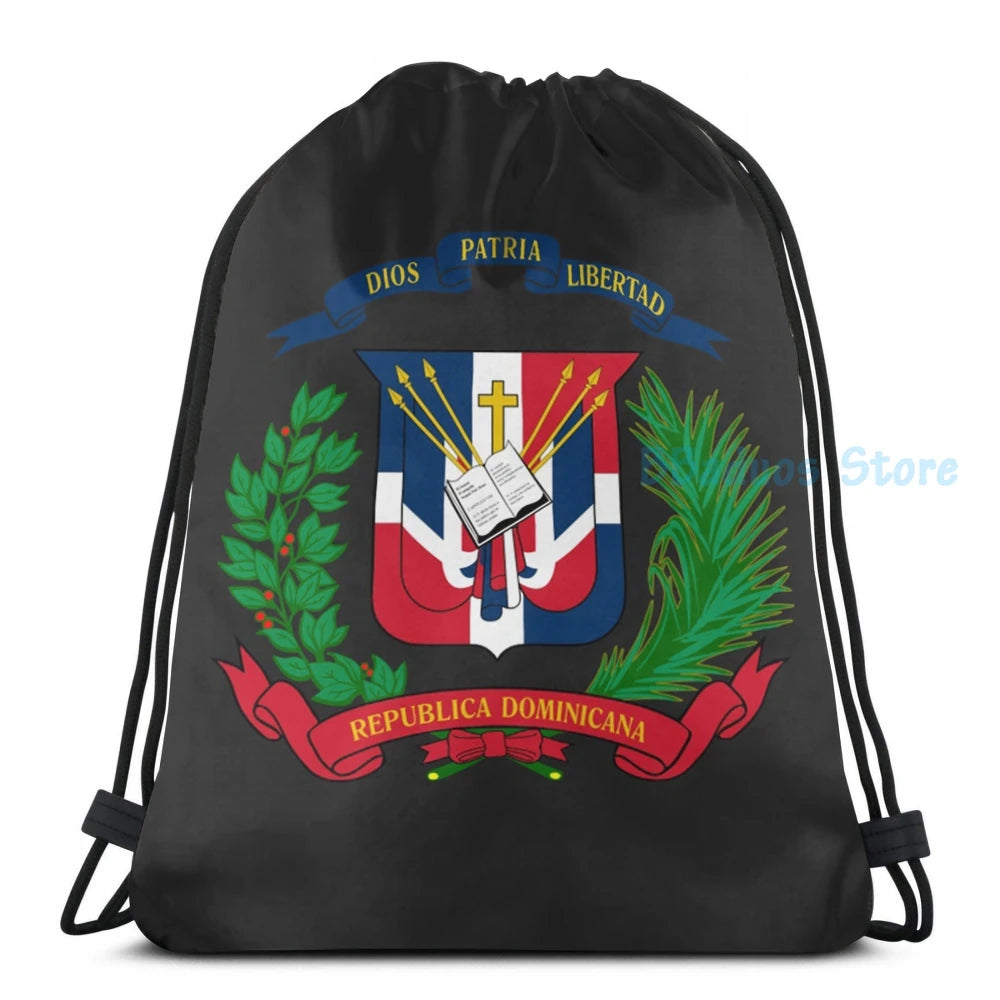 Dominican Republic Coat of Arms USB Charge Backpack