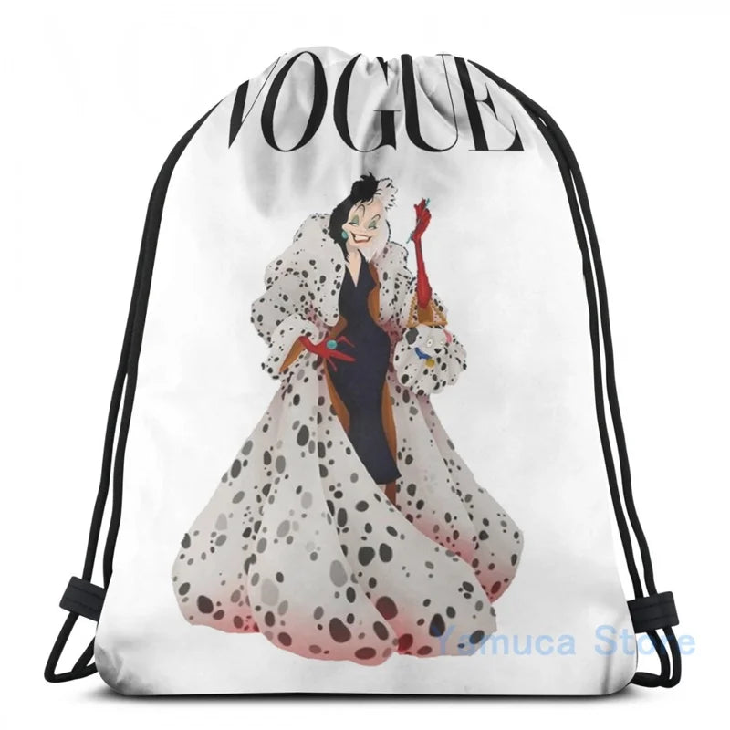 Graphic Print Cruella USB Charge Backpack Men Women Bag Travel Laptop Bag