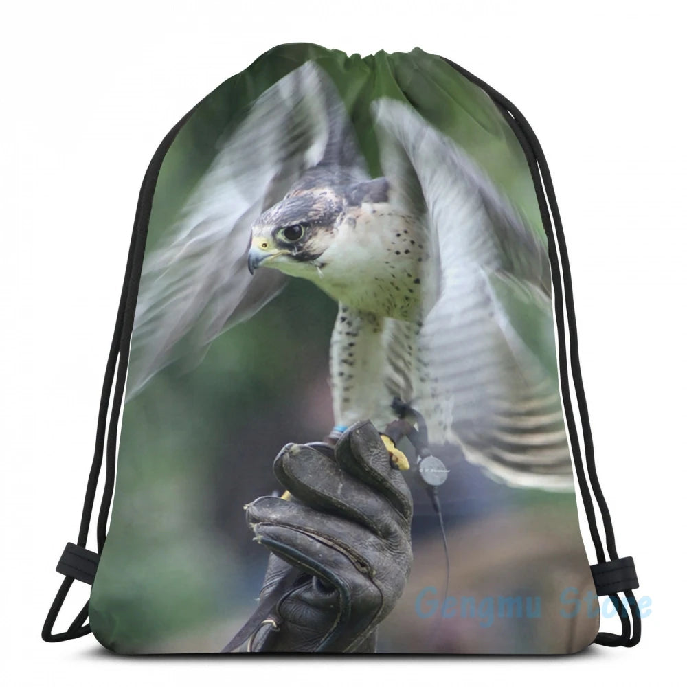 Funny Falconry USB Charge Backpack School Travel Laptop Bag