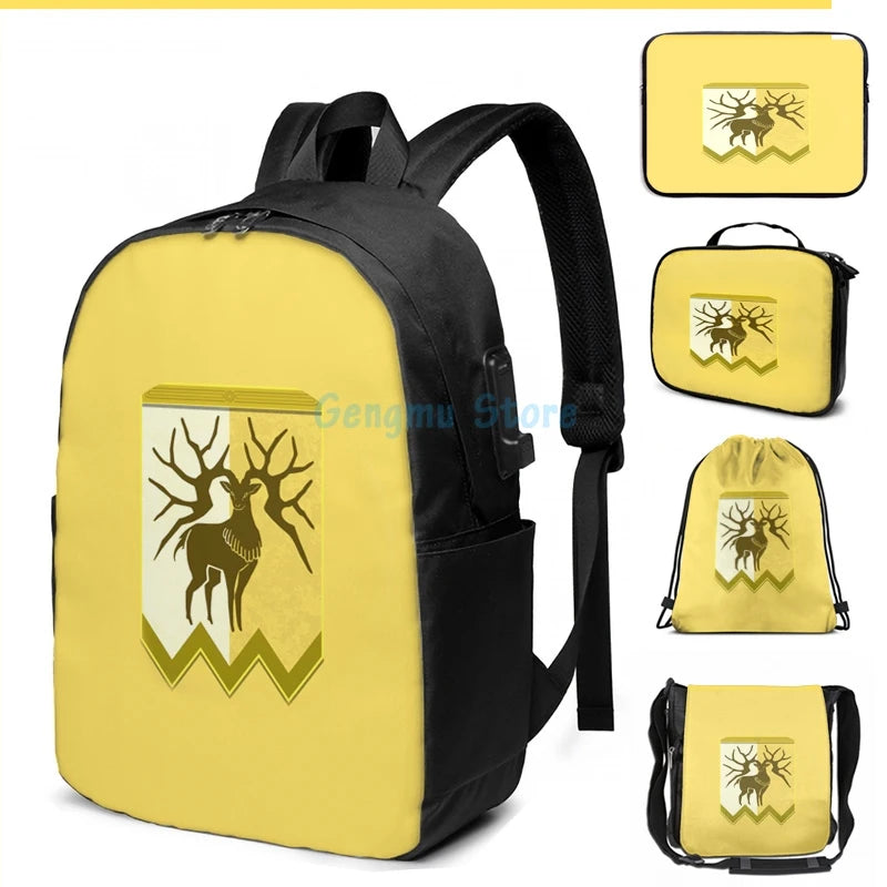 Fire Emblem 3 Houses Golden Deer USB Charge Backpack