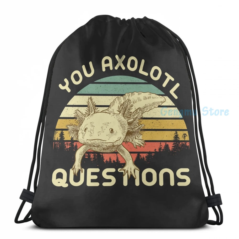 Funny Axolotl USB Charge Backpack Men Women School Travel Laptop Bag