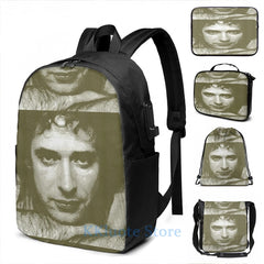 Funny Graphic print Gustavo Cerati(2) USB Charge Backpack men School bags Women