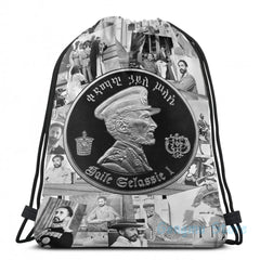 Haile Selassie Rastafari USB Charge Backpack School Bags