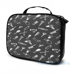 Funny Hairdresser Theme USB Backpack School Travel Bag