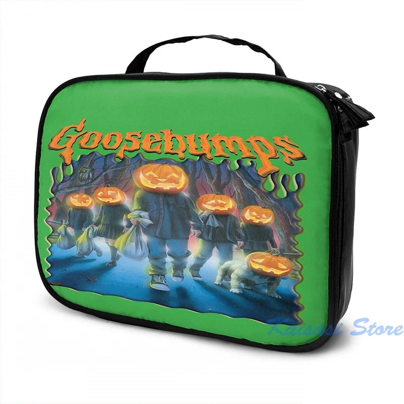 Funny Jack O Lantern Goosebumps 2 USB Charge Backpack School Travel Laptop Bag